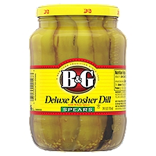 B&G Deluxe Kosher Dill Spears with Whole Spices, 24 fl oz