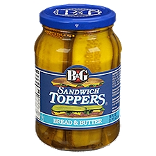 B&G Sandwich Toppers Pickles, Bread & Butter, 16 Fluid ounce