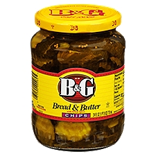B&G Bread & Butter Chips with Whole Spices Pickles, 24 fl oz