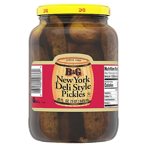 B&G New York Deli Style Pickles, 32 fl oz