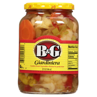 B&G Giardiniera, w/Wh Wine,Pkled Mixed Vegs 32 fl oz