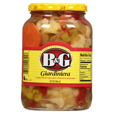 B&G Giardiniera, w/Wh Wine,Pkled Mixed Vegs 32 fl oz, 32 Fluid ounce