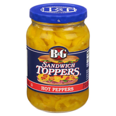 B&G Sandwich Toppers Hot Peppers, 16 fl oz, 16 Fluid ounce