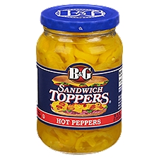 B&G Sandwich Toppers Hot Peppers, 16 fl oz, 16 Fluid ounce