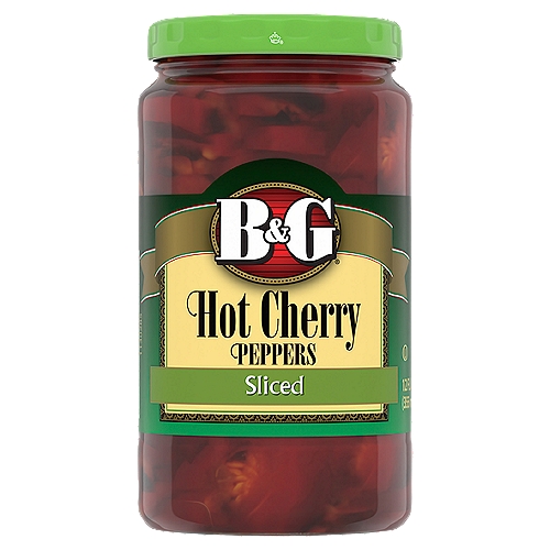 B&G Sliced Hot Cherry Peppers, 12 fl oz