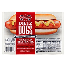 Dietz & Watson Dietz Dogs Uncured Beef Franks, 14 oz, 14 Ounce