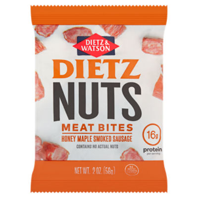 Dietz & Watson Dietz Nuts Honey Maple Smoked Sausage Meat Bites, 2 oz