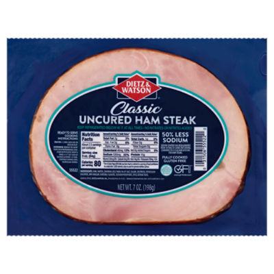 Dietz & Watson Classic Uncured Ham Steak, 7 oz