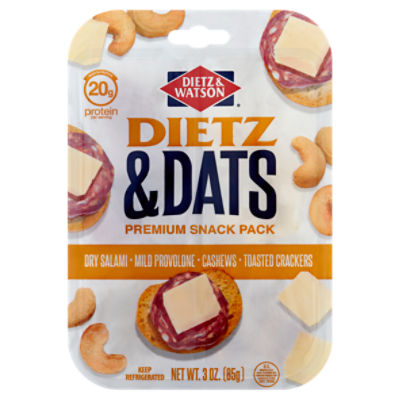 DIETZ & WATSON Dietz & Dats Premium Snack Pack, 3 oz