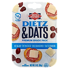 Dietz & Watson Dietz & Dats - Premium Snack Pack. Hot Salami, Frontina Cheese, Dry Cranberry, Toasted Crackers, 3 oz