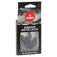 KIWI Sneaker No-Tie Shoe Laces, Black N' White (1 pair)