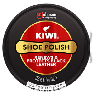 KIWI Shoe Polish, Black, 1.125 oz (1 Metal Tin)