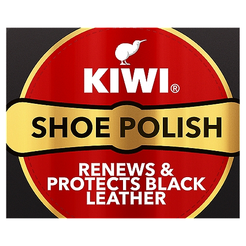 KIWI Shoe Polish, Black, 1.125 oz (1 Metal Tin)