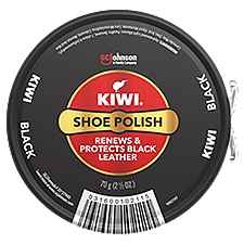 KIWI Shoe Polish, Black, 2.5 oz (1 Metal Tin)