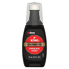 KIWI Leather Dye, Black, 2.5 oz (1 Bottle with Sponge Applicator), 2.5 Fluid ounce