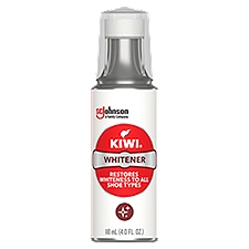 KIWI Shoe Whitener, White, 4.0 oz (1 Bottle with Sponge Applicator)
