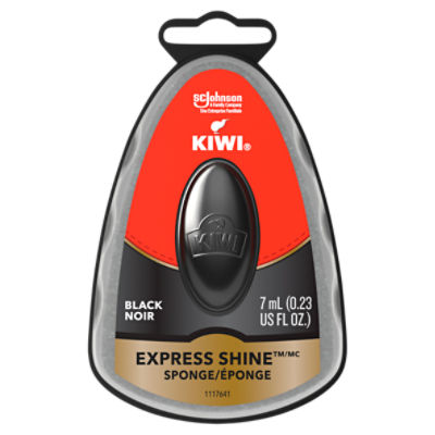 KIWI Express Shine Sponge, Black, 0.23 oz (1 Sponge)