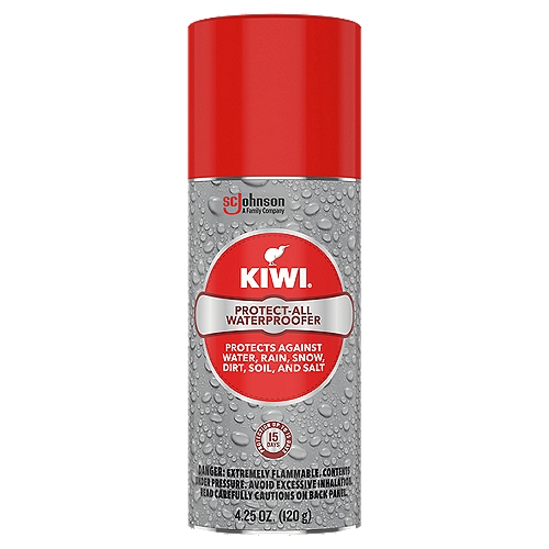 KIWI Protect-All Waterproofer Spray, for Shoes, Boots, Coats, Accessories and More, 4.25 oz