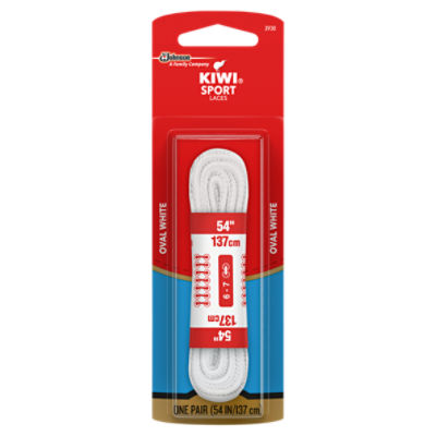 KIWI Sport Oval Laces, White, 54", 1 pair