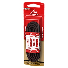 KIWI Outdoor Round Laces, Brown, 45 in, 1 pair