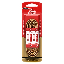 Kiwi Outdoor Round Laces Gold/Brown 45 inch, 1 Each