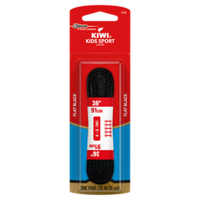 KIWI Kids Sport Flat Laces, Black, 36 in, 1 pair ShopRite