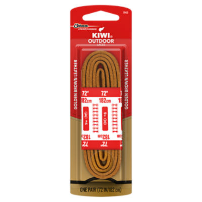 KIWI Outdoor Square Leather Laces, Tan, 72", 1 pair ShopRite
