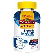 Nature Made Wellblends Sleep & Immune with Elderberry Very Berry Dietary Supplement, 40 count