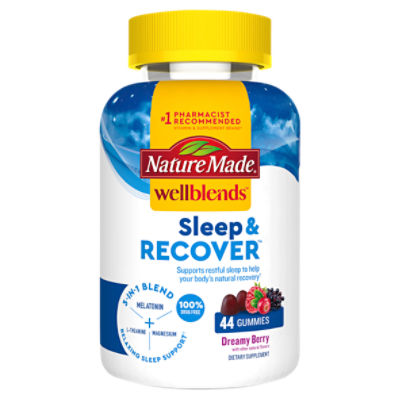 Nature Made Wellblends Sleep & Recover Dreamy Berry Dietary Supplement, 44 count