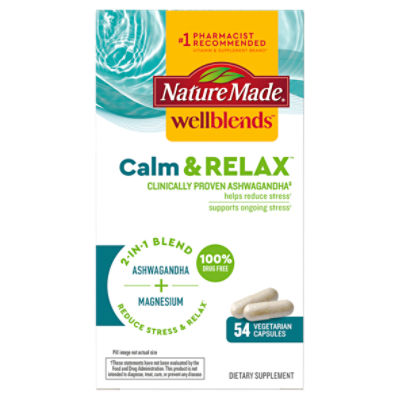 Nature Made Wellblends Calm & Relax Dietary Supplement, 54 count