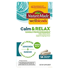 Nature Made Wellblends Calm & Relax Dietary Supplement, 54 count