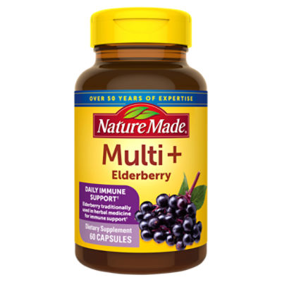 Nature Made Multi + Elderberry Dietary Supplement, 60 count