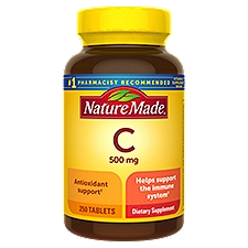 Nature Made Vitamin C 500 mg, Tablets, 250 Each