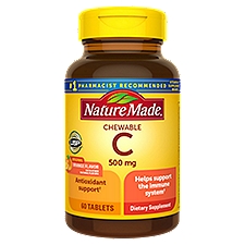 Nature Made Chewable Vitamin C 500 mg, Tablets, 60 Each