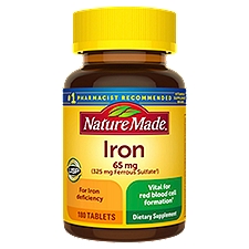 Nature Made Iron - 65 mg Tablets, 180 Each