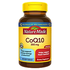 Nature Made CoQ10 200 mg Softgels, 80 Count Value Size