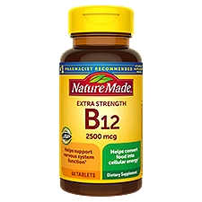 Nature Made Extra Strength Vitamin B12 2500 mcg Tablets, 60 Count, 1 Each