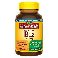Nature Made Vitamin B12 1000 mcg Time Release, Tablets, 160 Each