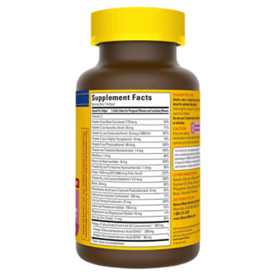 Nature Made Prenatal Vitamins With Dha Nutrition Facts Besto Blog