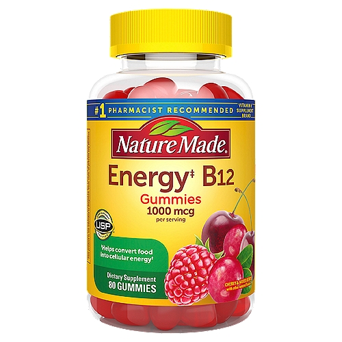 Dietary SupplementnnEnergy‡ B12n‡Helps convert food into cellular energy†n†This statement has not been evaluated by the food and drug administration. This product is not intended to diagnose, treat, cure, or prevent any disease.