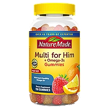Nature Made Adult Gummies for Him Omega 3, 150 Each