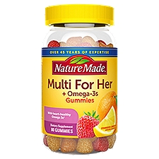 Nature Made Women's Multivitamin + Omega-3 Gummies, 80 Count