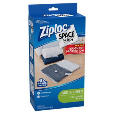 Ziploc Space Bag, X-Large Flats, 2 ct