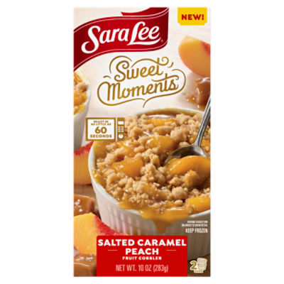 Sara Lee Sweet Moments Salted Caramel Peach Fruit Cobbler, 2 count, 10 oz