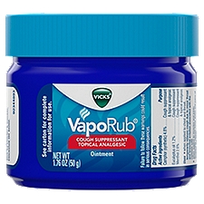 VICKS VapoRub Cough Suppressant Topical Analgesic, Ointment, 1.76 Ounce