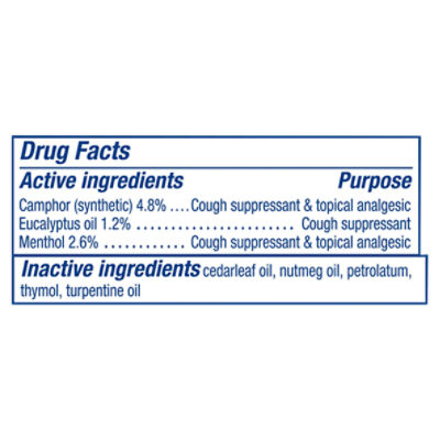 VICKS VapoRub Cough Suppressant Topical Analgesic Ointment, 1.76