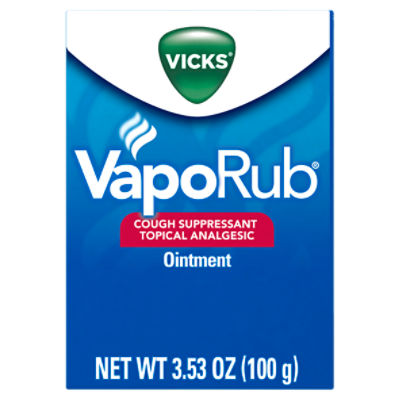 VICKS VapoRub Cough Suppressant Topical Analgesic Ointment, 3.53 oz