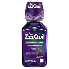 VICKS ZzzQuil Warming Berry Nighttime Sleep-Aid, Liquid, 6 Fluid ounce