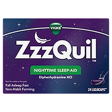 VICKS ZzzQuil Nighttime Sleep-Aid, LiquiCaps, 24 Each