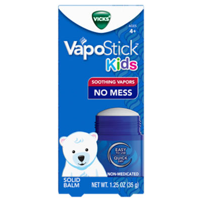 Vicks Vapostick Kids Soothing Vapors Solid Balm, 4+ Ages, 1.25 oz